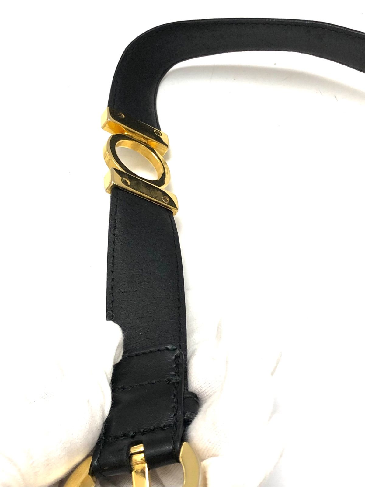 フェラガモ ガンチーニ レザー ベルト黒色系 サイズ65 Salvatore