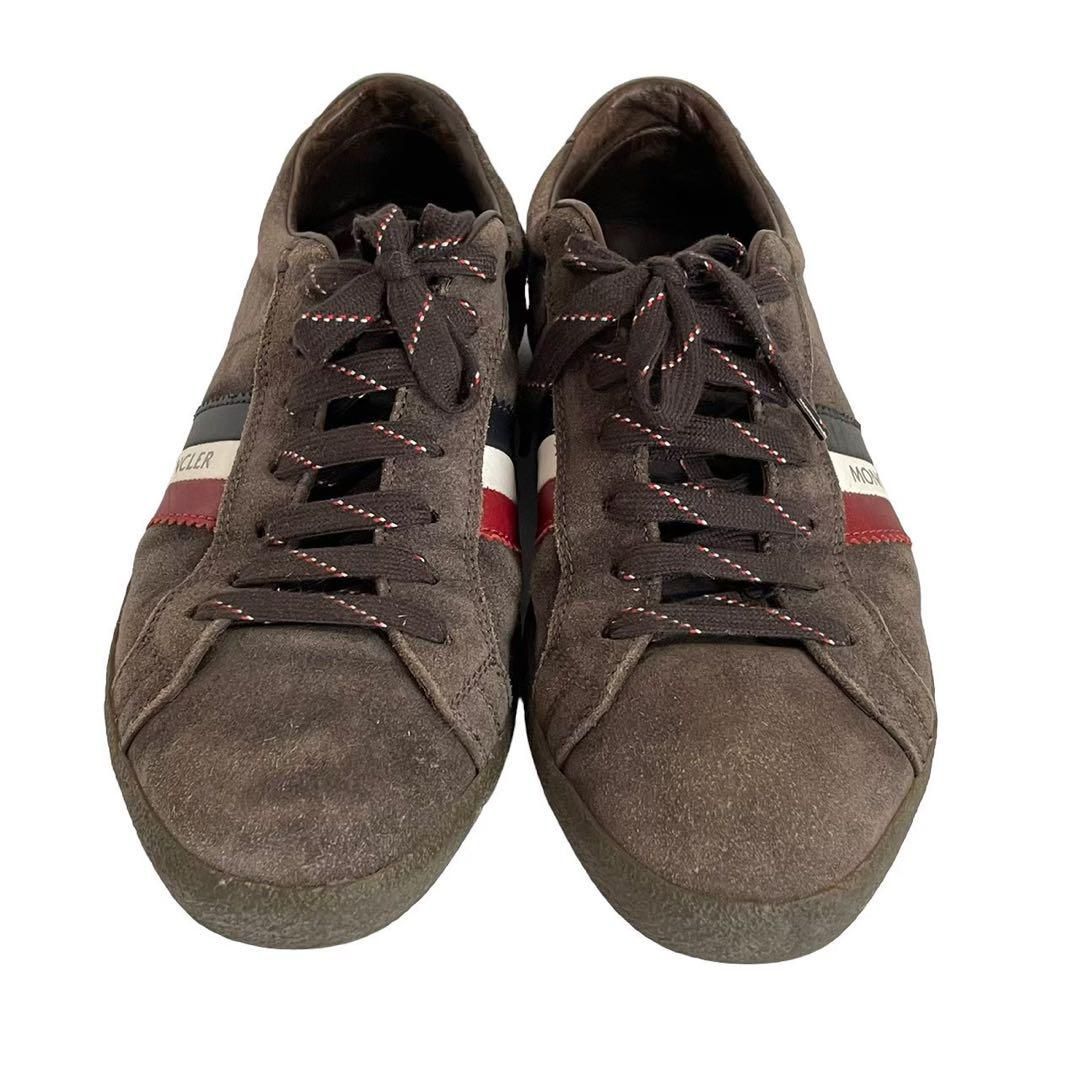 MONCLER モンクレール メンズ 靴 ブラウン 赤 白 黒スニーカーレザー  