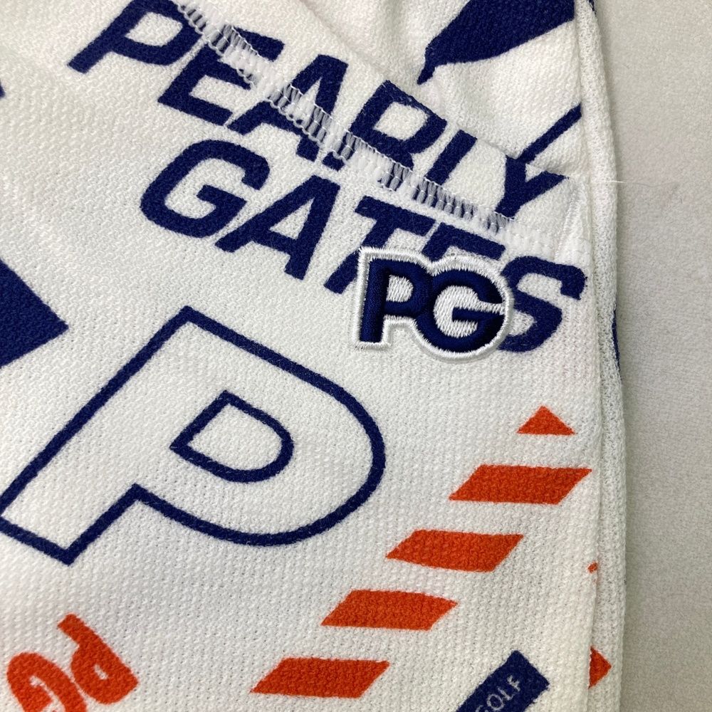 サイズ：00 PEARLY GATES パーリーゲイツ スカート ロゴ総柄 ホワイト