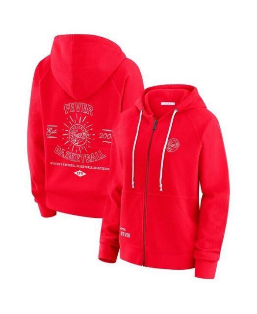 送料無料 ウェア バイ エリン アンドルーズ レディース パーカー スウェット アウター Women s Red Indiana Fever Vintage Full-Zip Hoodie Red