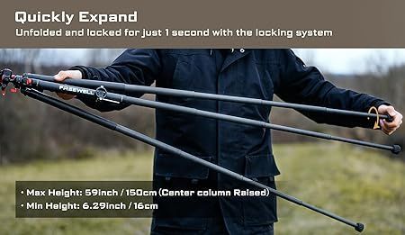 カーボンファイバー リアルトラベル三脚