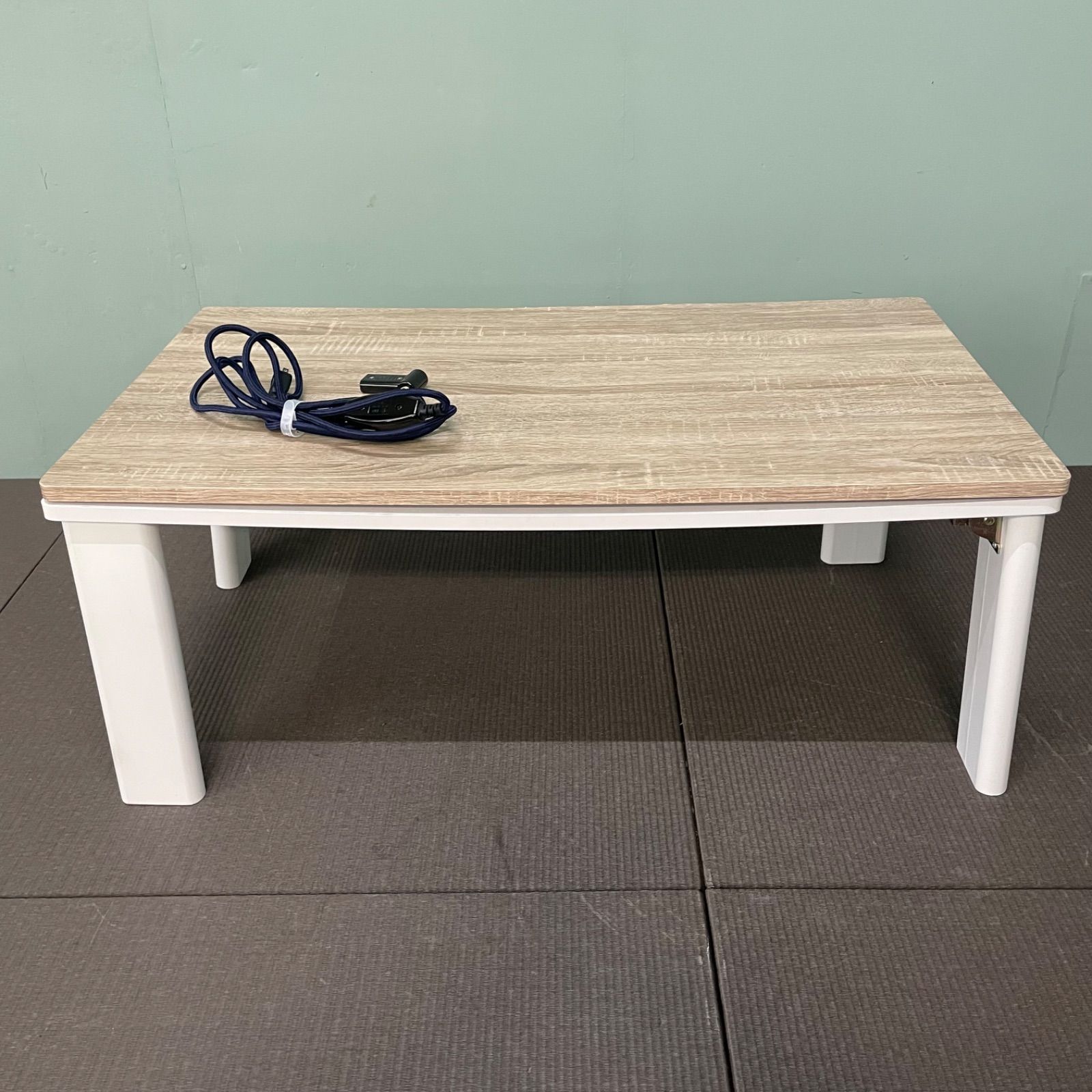 木製 こたつテーブル アンティーク 美品 ♭ こたつテーブル DCK-A90 木目柄 アンティーク調 こたつ 90cm