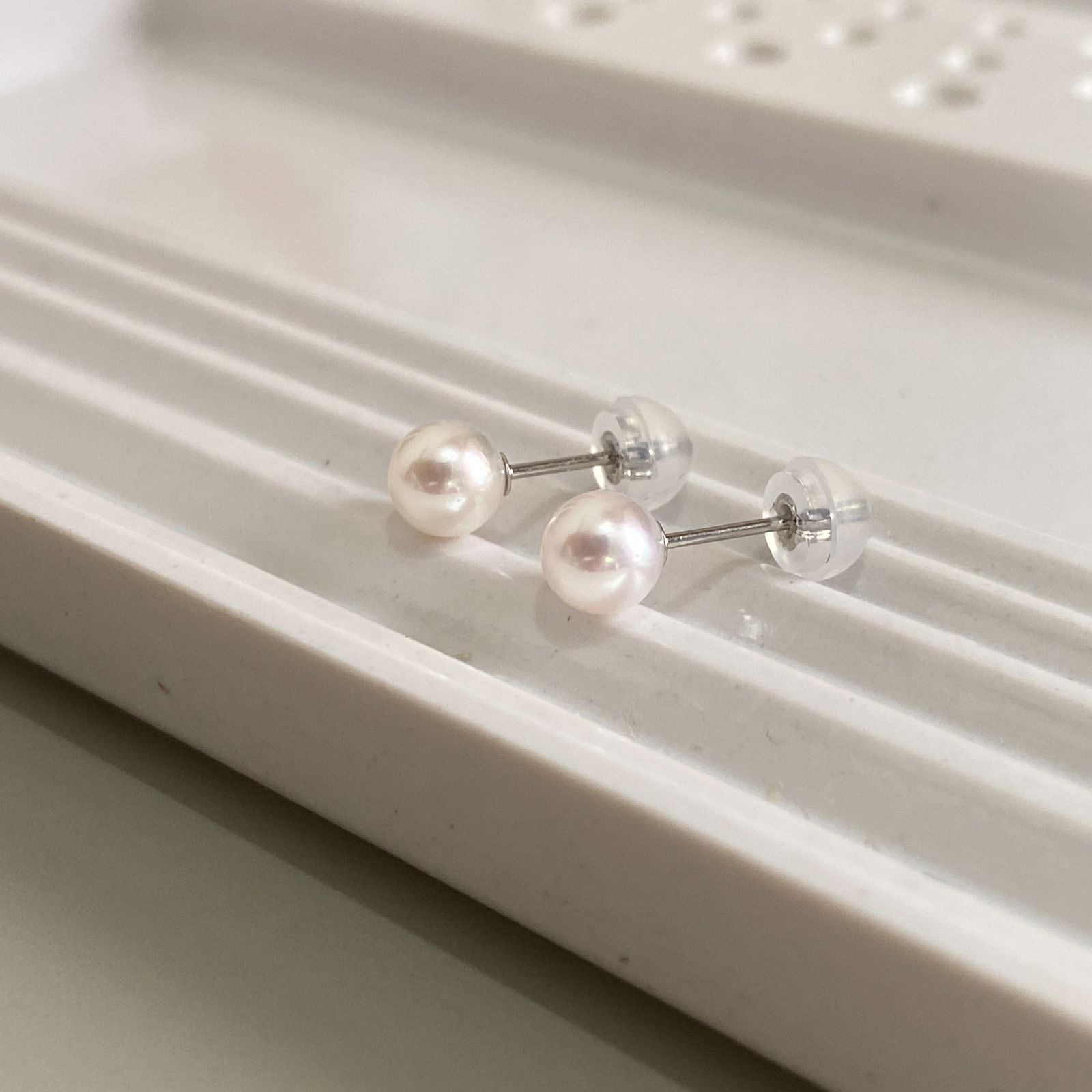 ❤大粒 本真珠❤ ♥Pt900 パール吊り下げピアス♥
