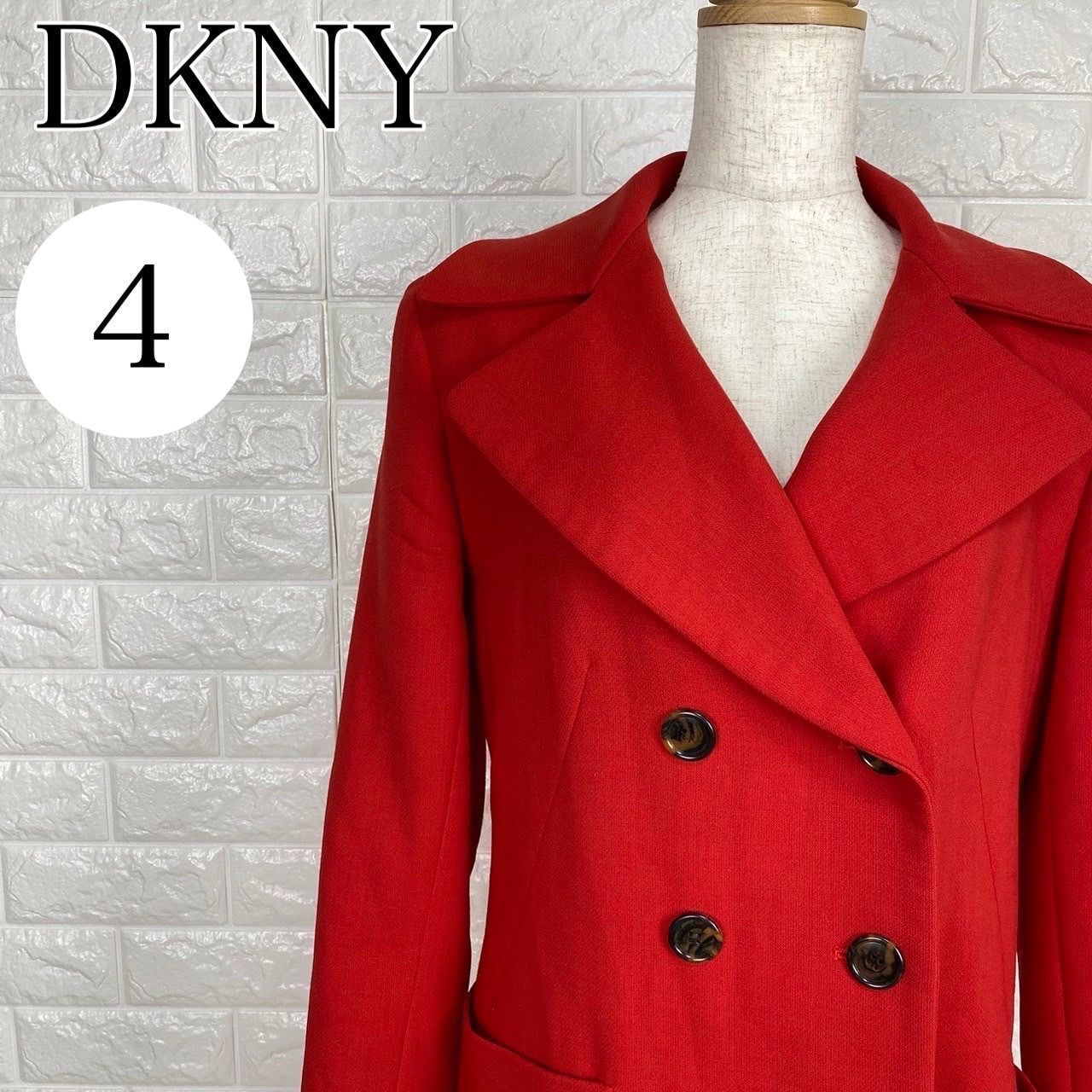 美品✦DKNYダナキャラン極上アンゴラウールブレンドショートコートL 