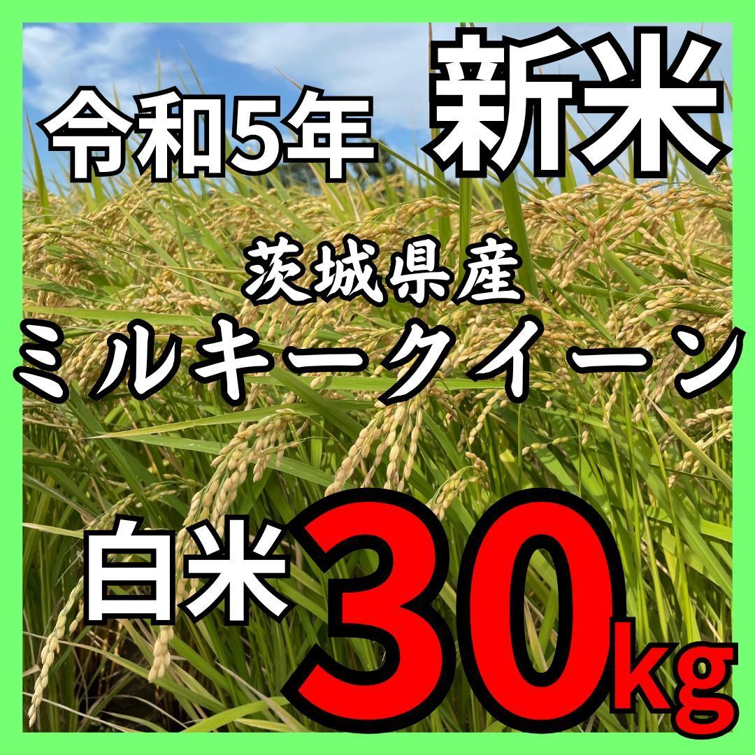 新米】令和5年 茨城県産 ミルキークイーン 白米30kg 産地直送 - メルカリ