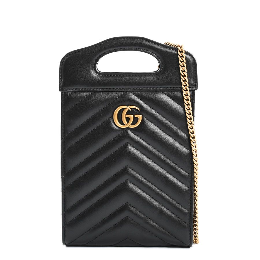 GUCCI グッチ ショルダーバッグ GGマーモントミニトップハンドル