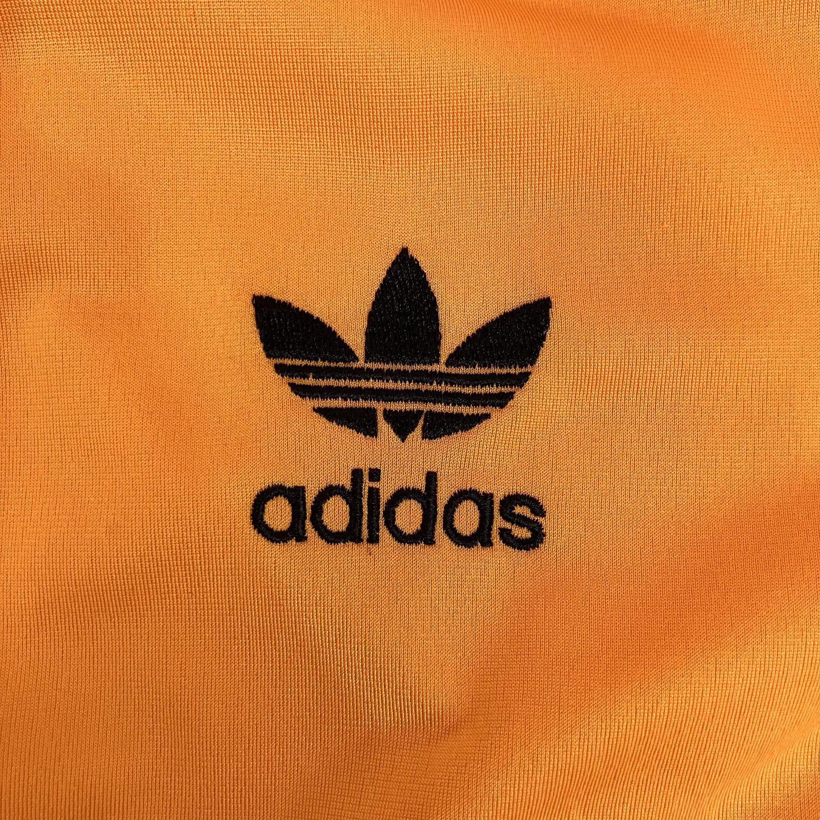80s adidas アディダス トラックジャケット オレンジ ブラック