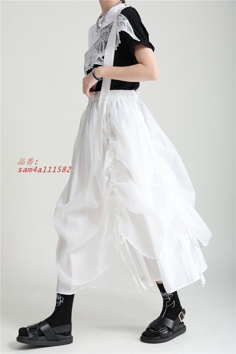 スカート バチュール ギャザー ロング 韓国 ストリート レディース 原宿系 オルチャン衣装 モード am4a111582