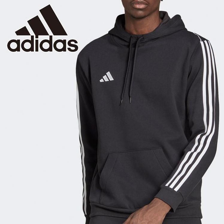 アディダス adidas 新品 メンズ 大きいサイズ 裏起毛 フリース スウェット パーカー ジャケット 黒 [HS3598-6XLT] 二 零QWER