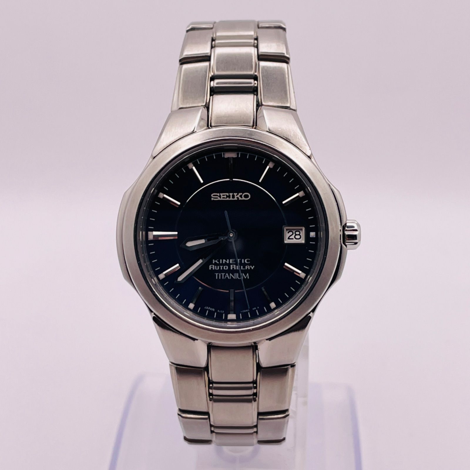 稼働品 SEIKO セイコー KINETIC キネティック 5M42-0E30 自動巻き 