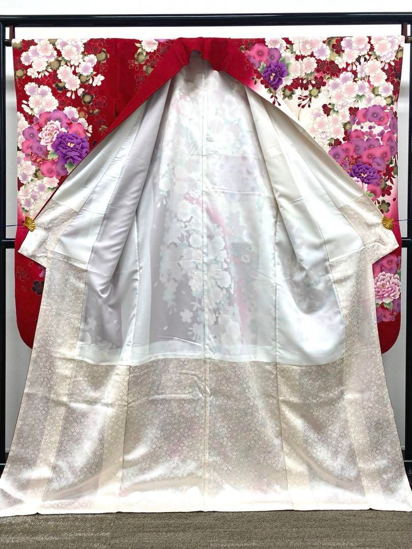 振袖 豪華 金彩 紋意匠 ラメ刺繍 牡丹 桜 梅 身丈168cm - メルカリ