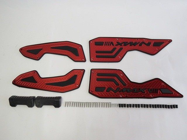 NMAX nmax125/155 n-max V3 2025 以降 CNC アルミ ステップボード スリップ防止機能付き B 赤