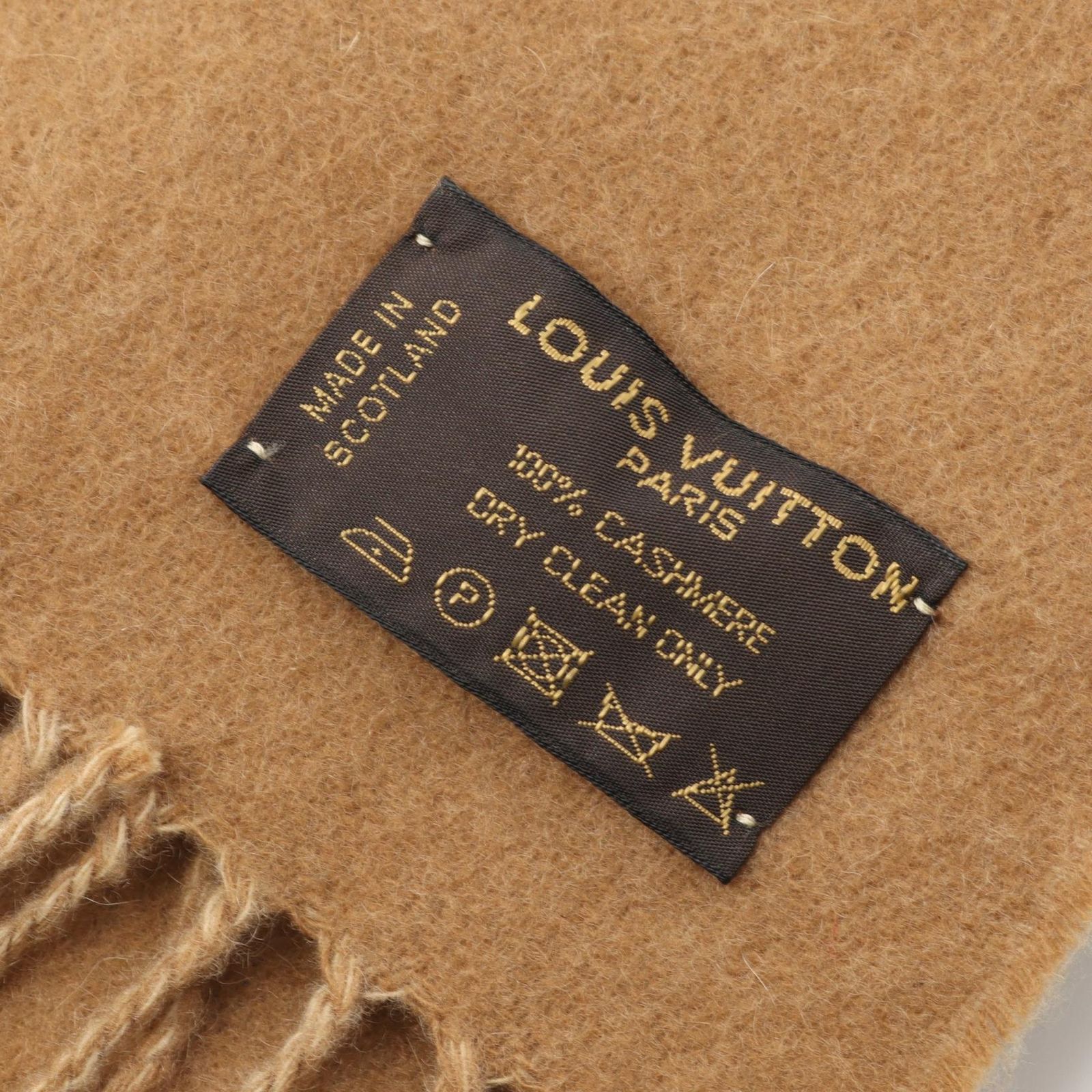 M71293 ルイヴィトン　マフラー　ブラウン LOUIS VUITTON ベージュ マフラー LOUIS VUITTON - ルイヴィトン