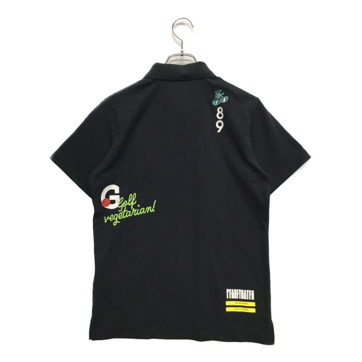 メンズ パーリーゲイツ PEARLY GATES 半袖ポロシャツ 4 M 濃紺 ベジタブルズ 軽量 ワッフルメッシュ
