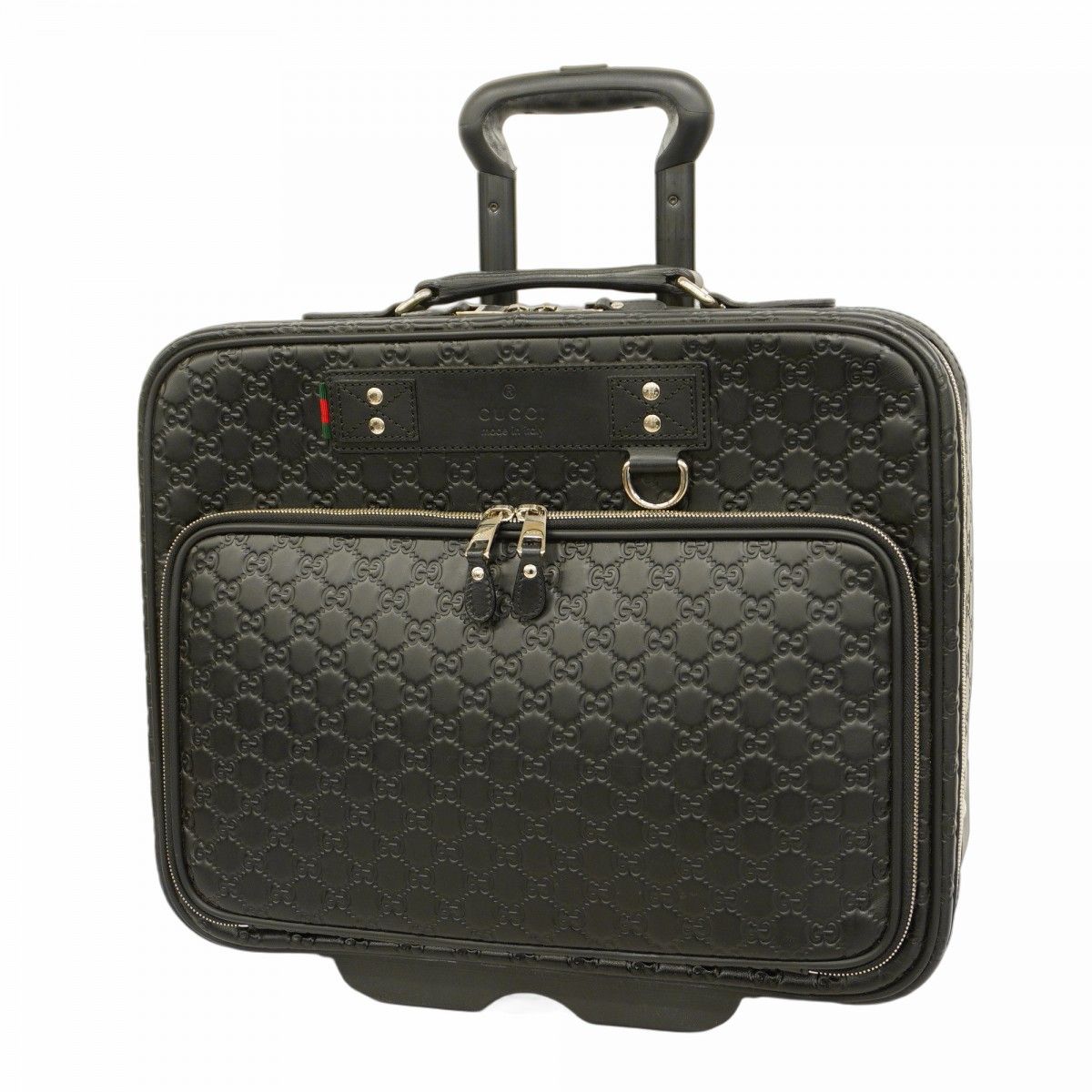 5ee6965 グッチ キャリーバッグ グッチシマ 246459 レザー ブラック シルバー金具 メンズ