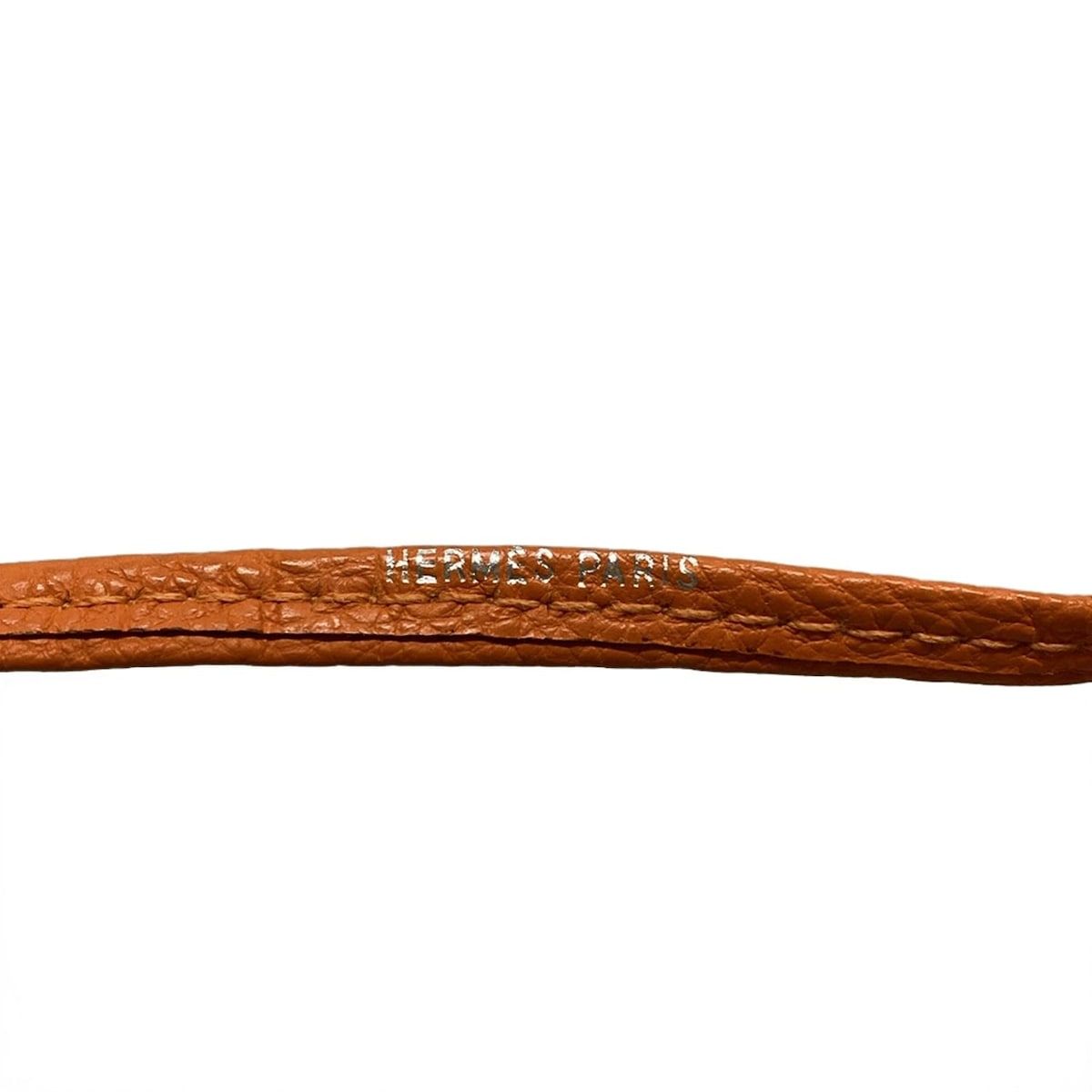 HERMES エルメス ホイッスル シフレ　オレンジ　本革 アクセサリー レザー HERMES(エルメス) 小物美品 シフレ オレンジ×シルバー