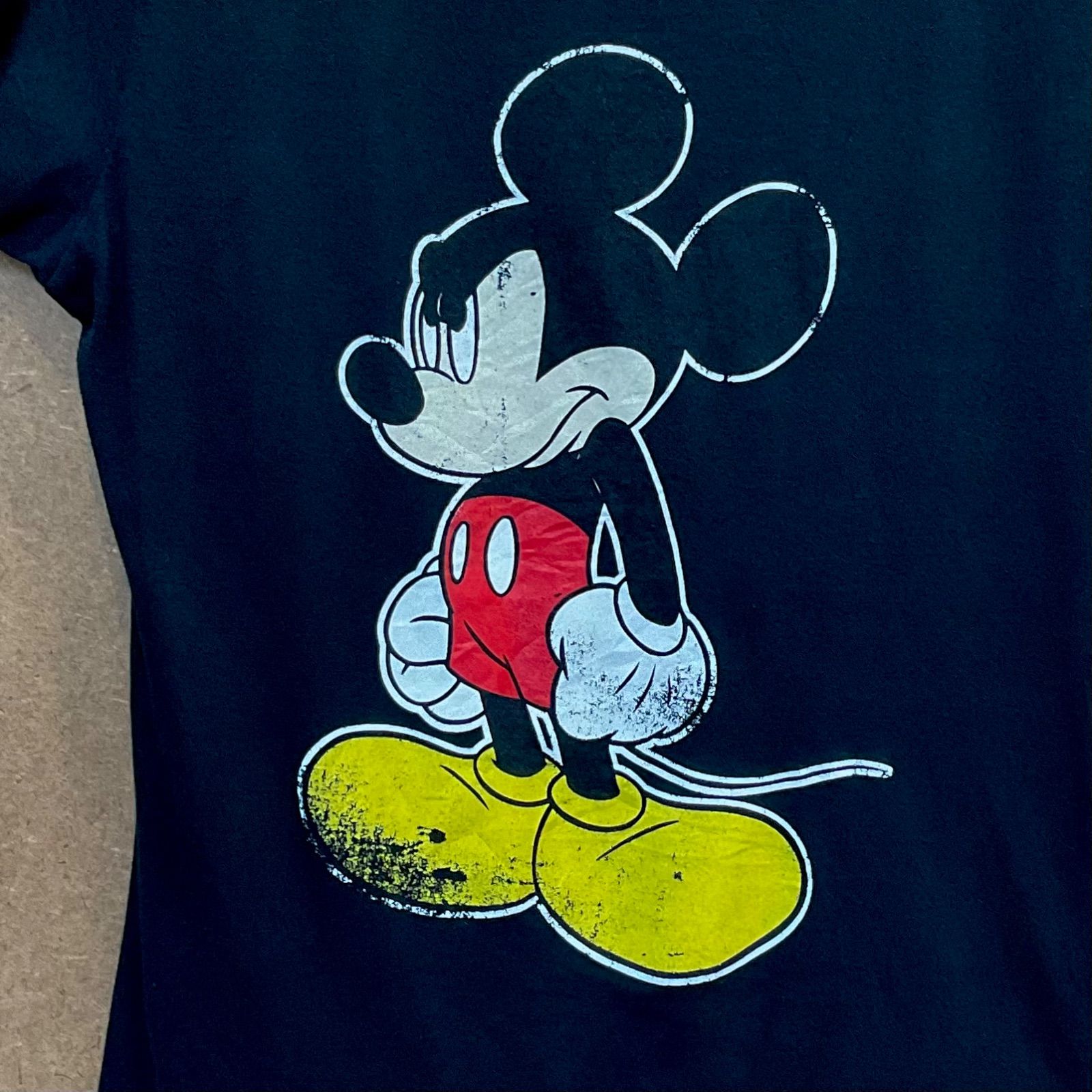 USA古着 ミッキー・マウスMICKEY MOUSE ディズニーDisney 半袖Tシャツ 黒M