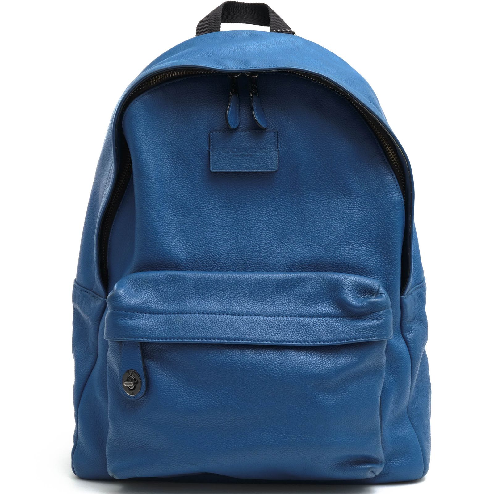 コーチ／COACH リュック バッグ バックパック メンズ 男性 男性用レザー 革 本革 ブルー 青  F71622 Campus Backpack in Refined Pebble Leather キャンパス バックパック リファインド ペブルレザー シボ