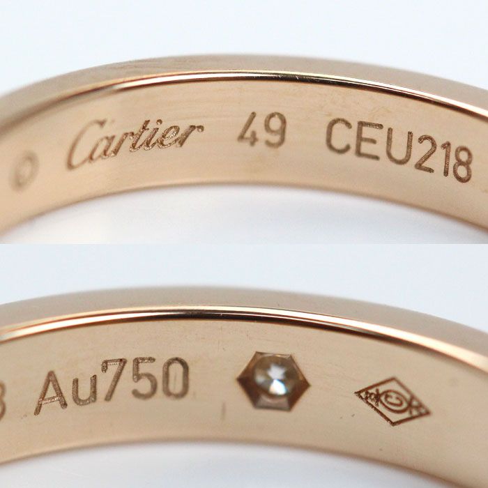 CARTIER カルティエ K18PG ピンクゴールド エングレーブド 1P