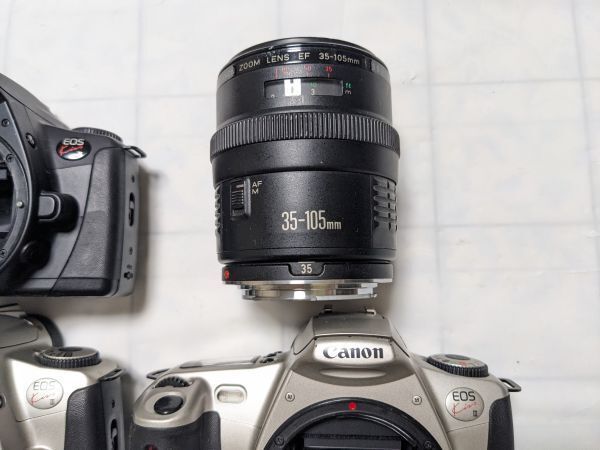 幸せな まとめ売り | ジャンク キヤノン Canon EOS KISS III シルバー×2台 ブラック×1台 EF 35-105ｍｍ ズームレンズ 4796_79_50 送料無料も！