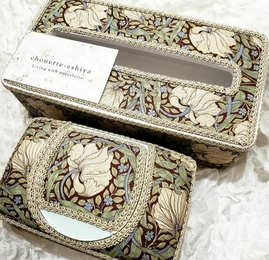 携帯用boxティッシュケース(ウィリアム・モリス＊ピンパーネル ブラウン) 携帯用boxティッシュケース(ウィリアム・モリス＊ピンパーネル