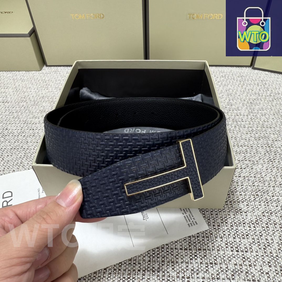 美品◆TOMFORD リバーシブル レザーベルト90サイズ　トムフォード 今日特価】Tom Ford トムフォード ダブルフェイスレザーベルト-1
