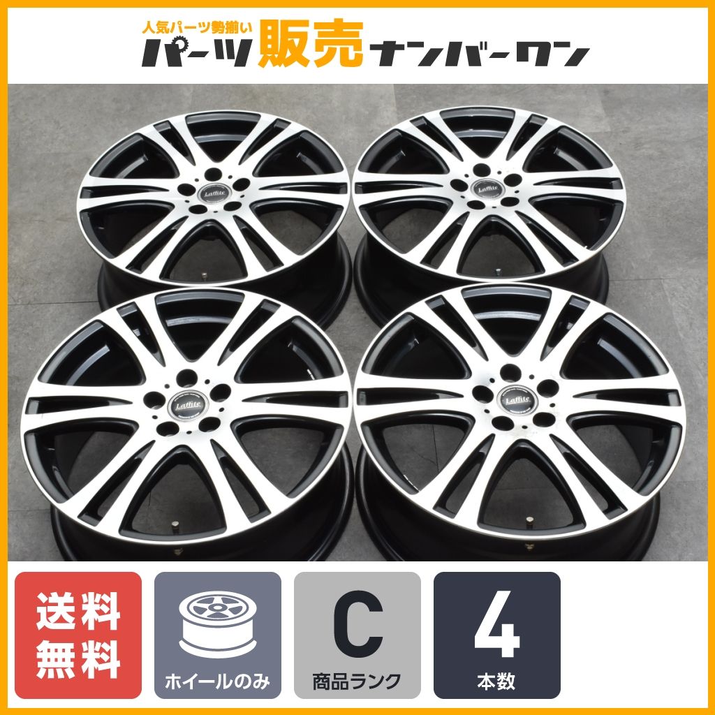 Laffite◇7J 17in IS50 PCD100-5H◇ブラックポリッシュカラー