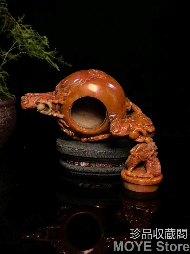 品蝋燭紅龍壺 手彫り
