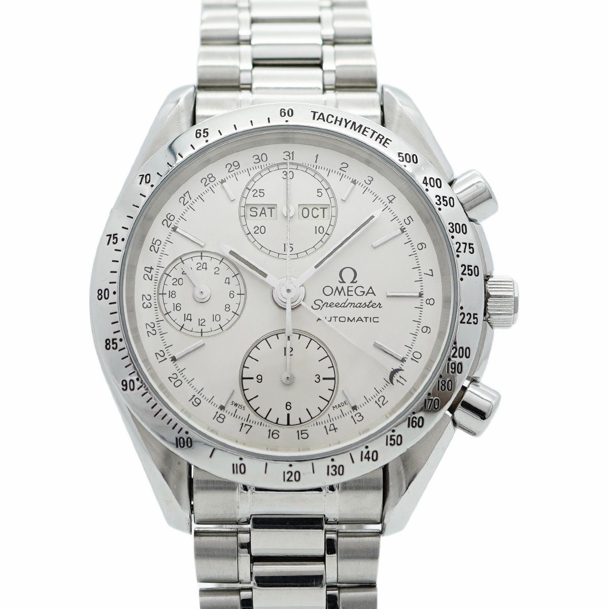 5wwm0206 オメガ スピードマスター 3521.30 シルバー文字盤 腕時計 メンズ
