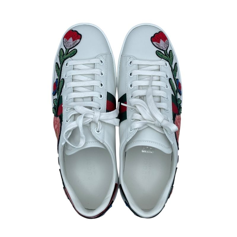 GUCCI エースフラワーエンブロイダリースニーカー