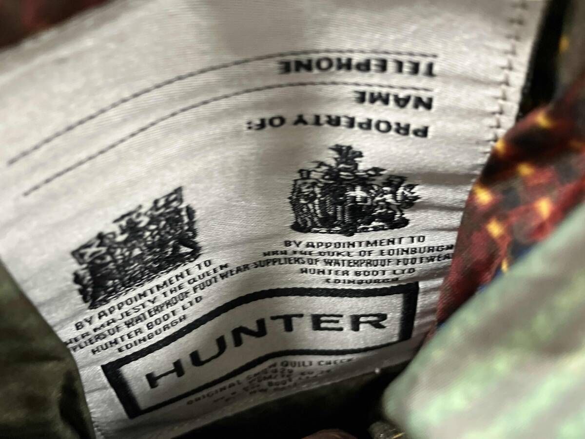 hunter 24cm snow quilt check ハンター スノーブーツ ウィンター