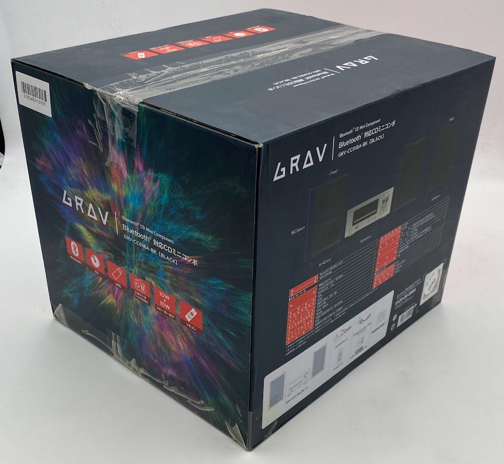 未使用　GRAV Bluetooth CDミニコンポ GRV-CC01BA-BK GRAV Bluetooth 対応 CDミニコンポ GRV-CC01BA-BK - メルカリ
