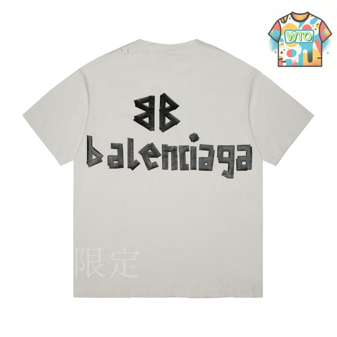 BALENCIAGA バレンシアガ ショートTシャツ バレンシアガ（Balenciaga） プリント ショートスリーブ T