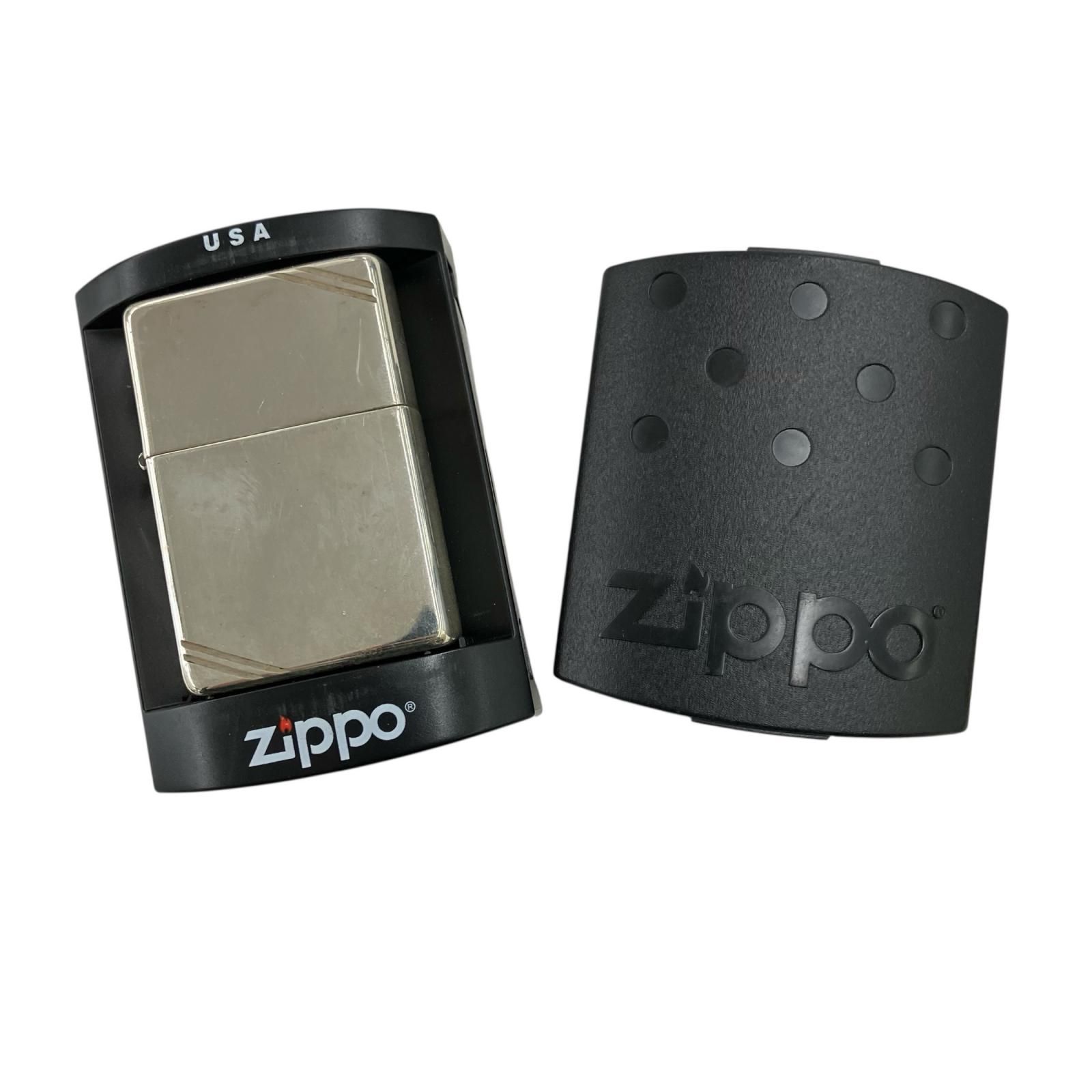 170590 現状品 ZIPPO ジッポ オイルライター ダイアゴナルライン スターリング [1000021835291] 170590 現状品 ZIPPO ジッポ オイルライター ダイアゴナルライン