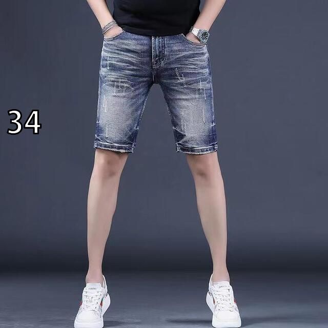 [34]メンズ ファッション 服 用 オシャレ シンプル 大人 かっこいい ストリート 夏コーデ パンツ ズボン 履物  ハイエンド ウォッシュ デニム パンツ スリムストレッチ レトロ 