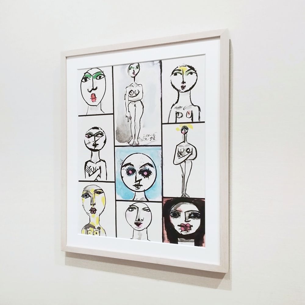 限定入荷中。 猪熊弦一郎 FACES スケッチブック 1992年 顔 1000部 額 真作