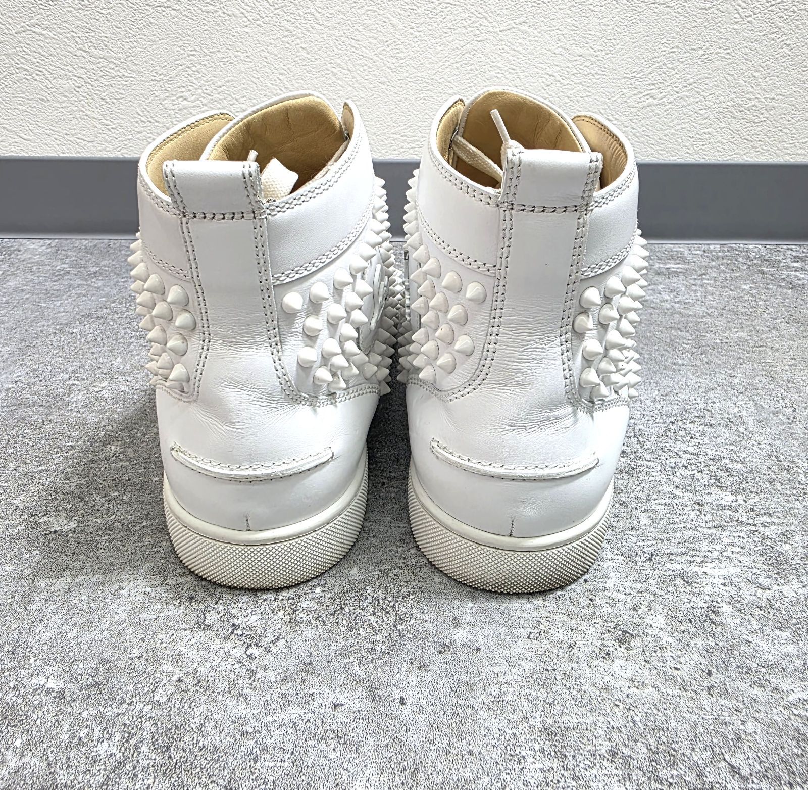 クリスチャンルブタン メンズ ハイカットスニーカー 41 スワロフスキー 正規品 クリスチャンルブタン メンズ ハイカットスニーカー 41