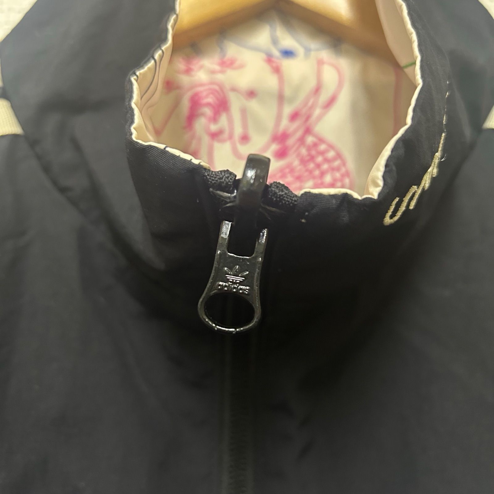 【希少】　アディダス　UNITY リバーシブルジャケット　ナイロン　刺繍　黒　L 激レア】アディダス UNITY リバーシブル ジャケット スケボー