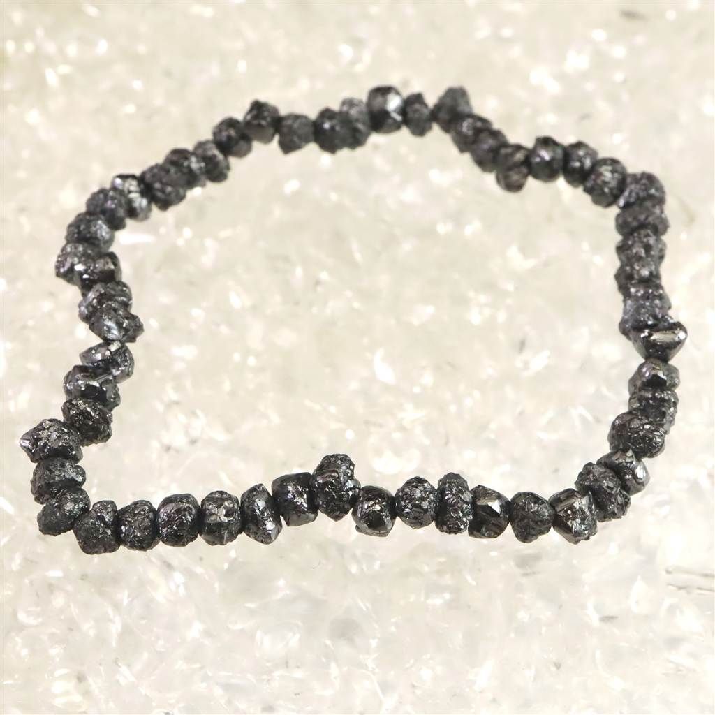 天然 ブラック ダイヤモンド ラフタンブル ブレスレット 7.06ｇ 榎本通商42797