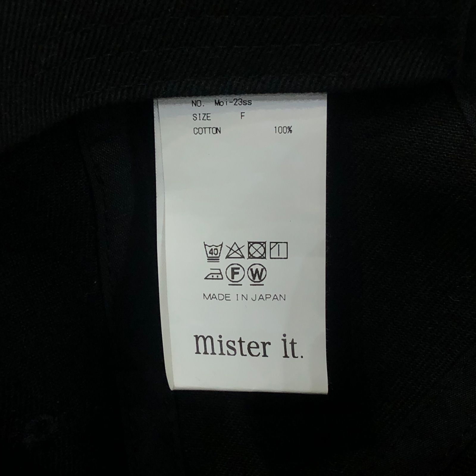 帽子 mister it moi-BLACK mister it.】Moi - black | loop
