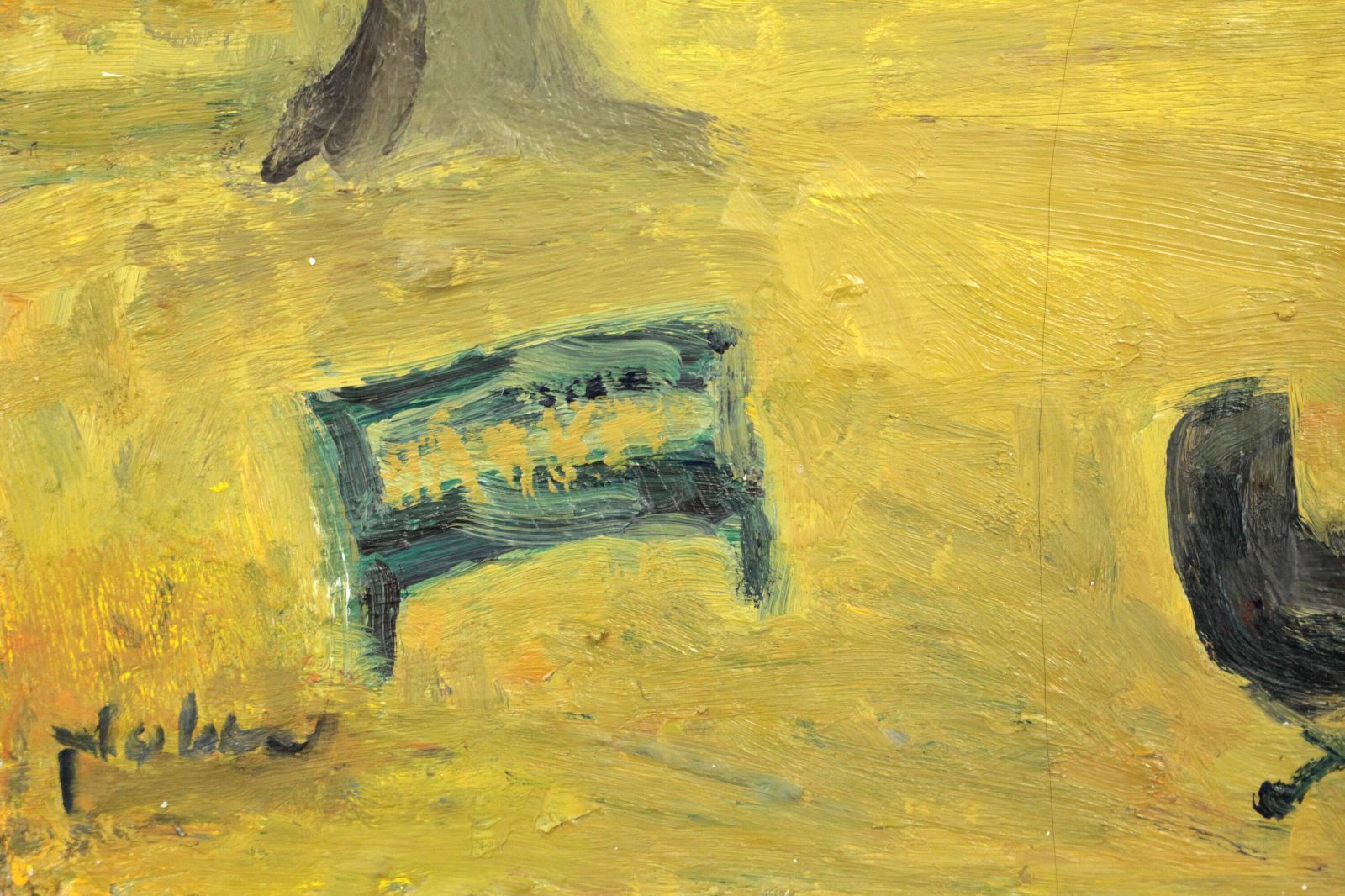 八木伸子 「秋の公園」 油絵・油彩画 絵画