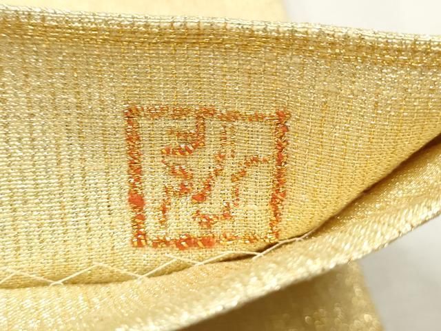 平和屋着物●桝屋高尾　ねん金綴錦　全通柄袋帯　霞文　金糸　正絹　逸品　CABB0542hy 平和屋着物○桝屋高尾 ねん金綴錦 全通柄袋帯 段霞文 正絹 逸品