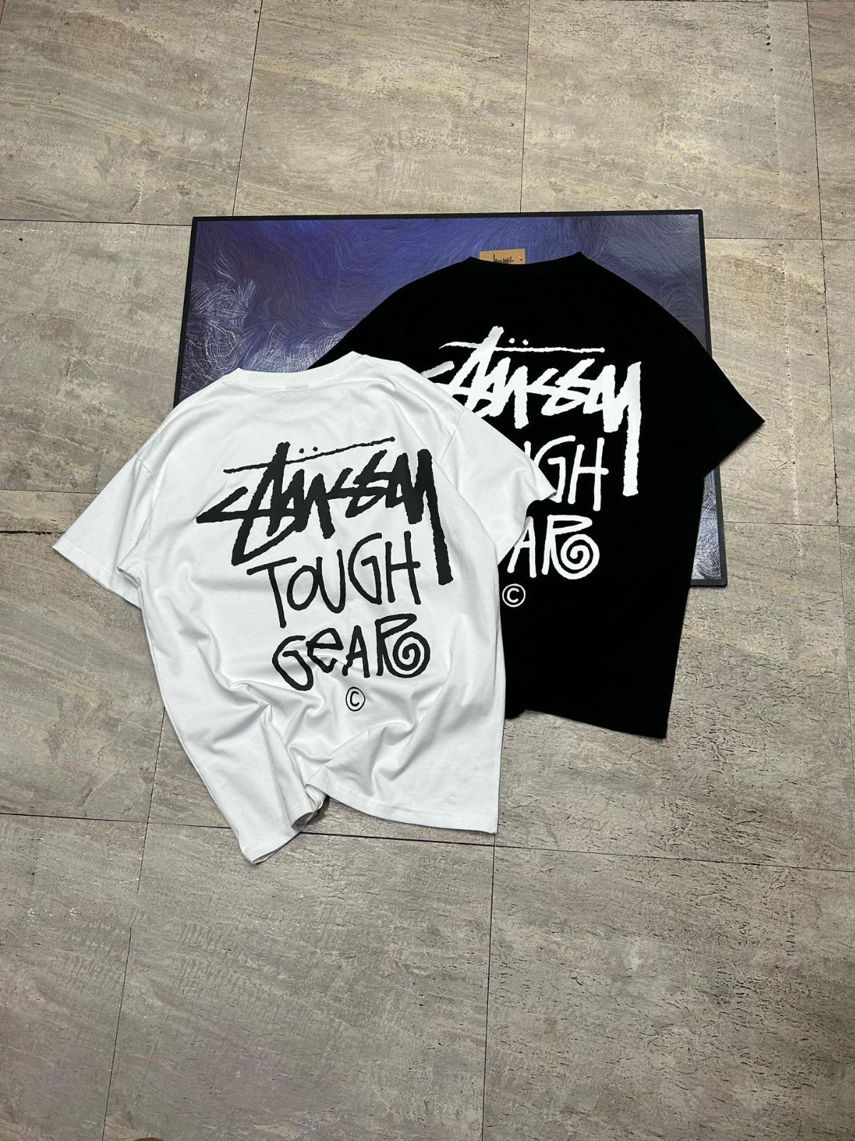 stussy ステューシー SS24 シルクスクリーンプリントロゴ ヘビーウェイト オーバーサイズ 半袖Tシャツ 男女兼用