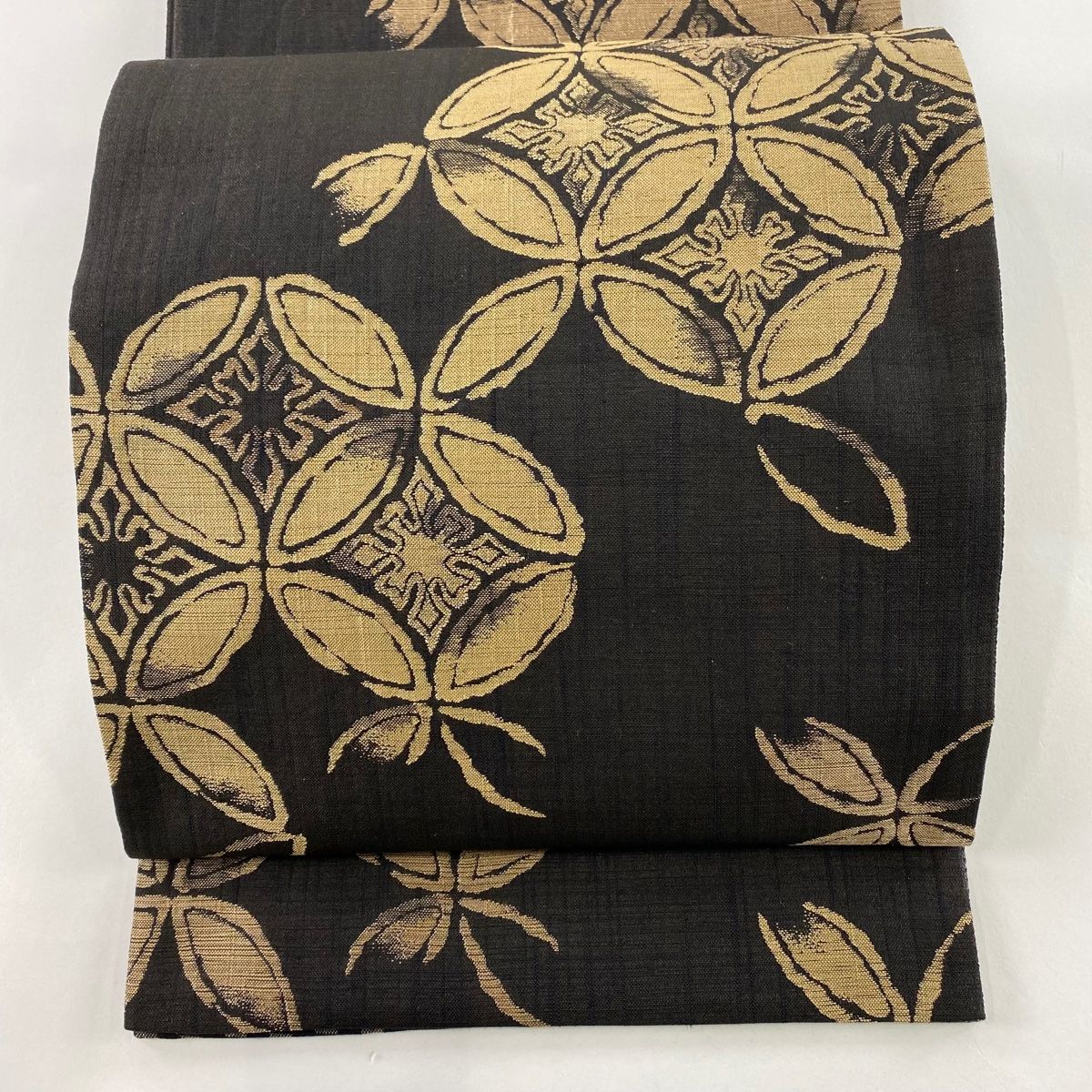 miyochan.oka　袋帯　市松模様　金糸　六通　七宝地紋　フォーマル 袋帯 美品 名品 七宝 金糸 箔 焦茶色 六通 正絹 【中古】 - メルカリ