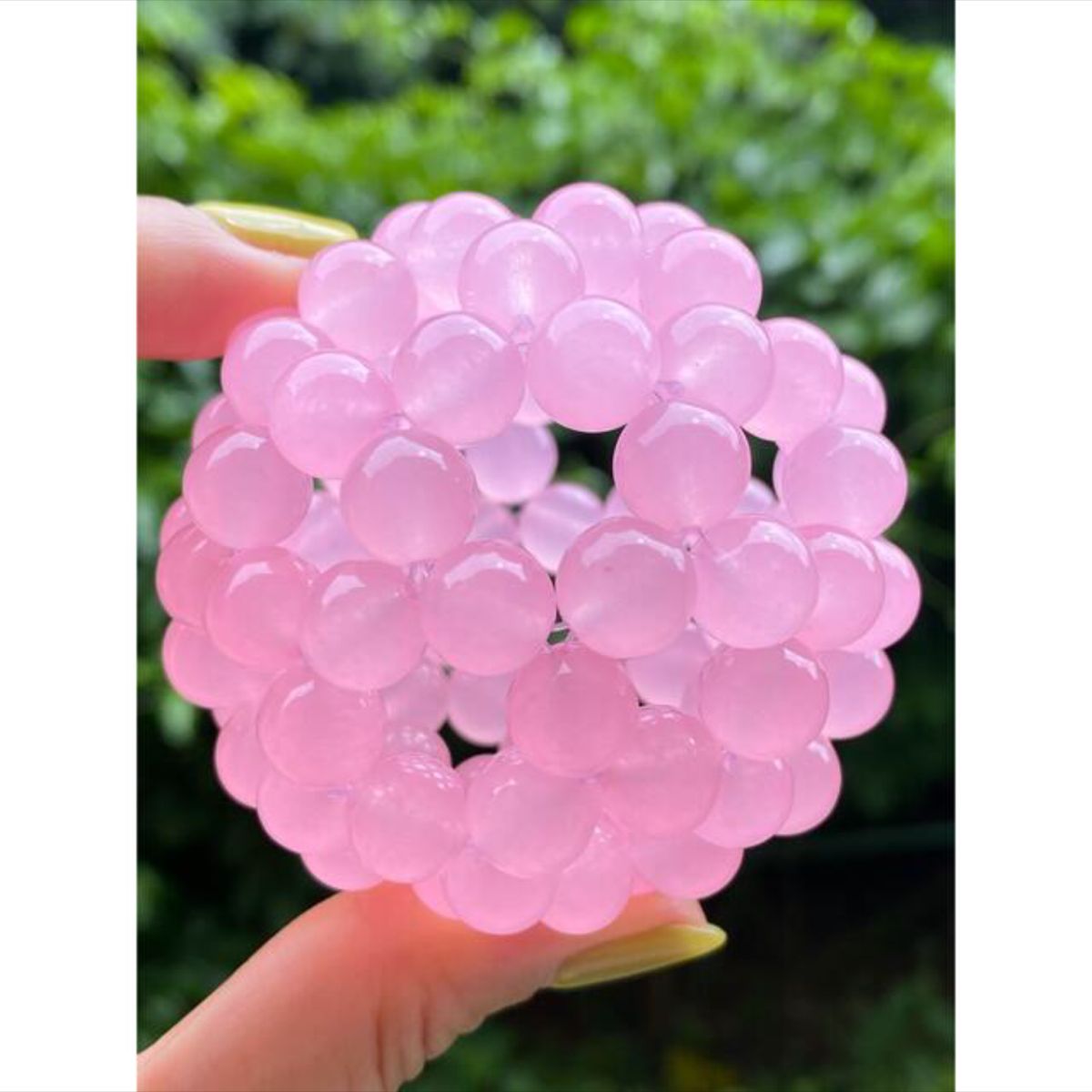 神聖幾何学フラーレン水晶✨10mmピンク秘紅石✨宇宙エネルギー✨幸福呼ぶ