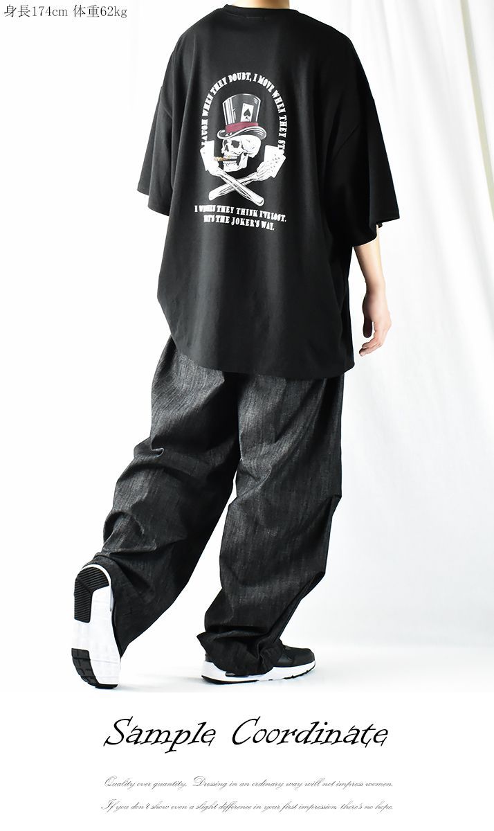 オーバーサイズ スカル プリント Tシャツ フルーツオブザルーム ドクロ スカル プリント オーバーサイズ