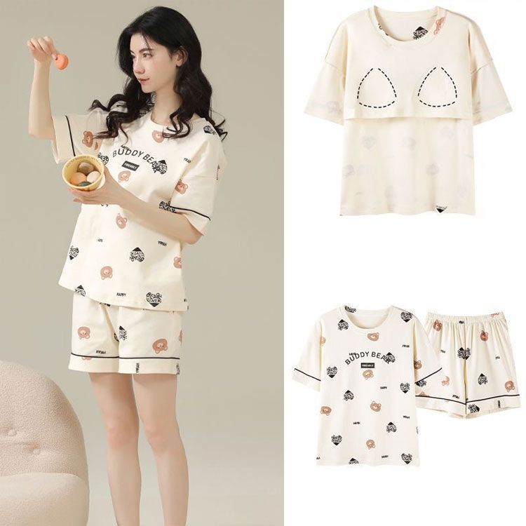 ノーブランド 品] パジャマ 女の子 Tシャツ ショートパンツ 2点セット