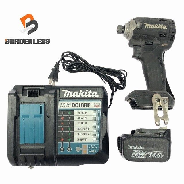 品 makita マキタ 14.4V 充電式インパクトドライバー TD161D 黒 ブラック バッテリ1個 14.4V4.0Ah 充電器付 コードレス