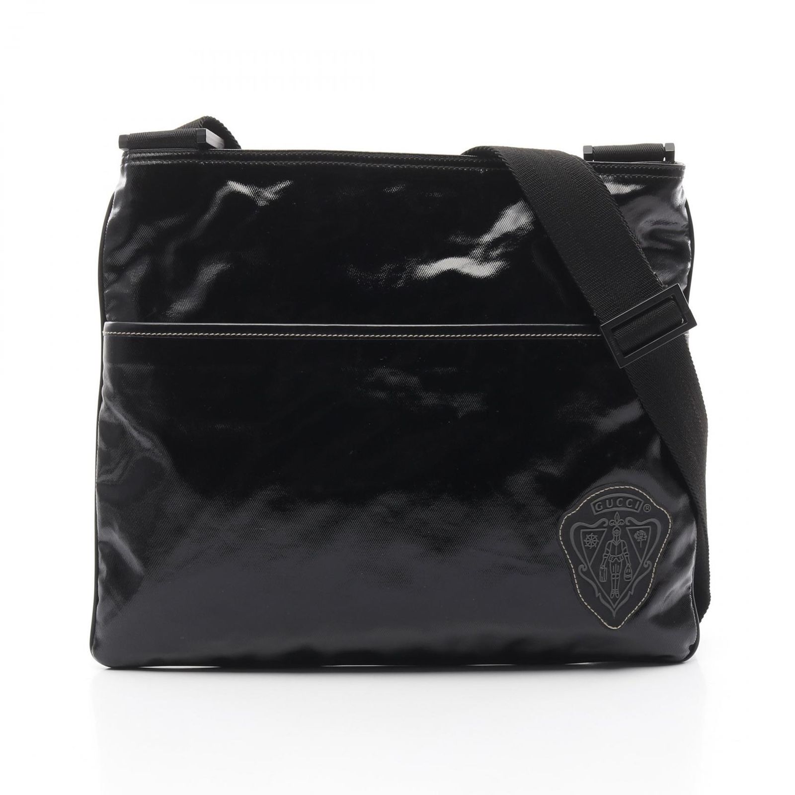 グッチ GUCCI ショルダーバッグ クレスト 181093 PVCコーティングキャンバス ショルダーバッグ ユニセックス Used A