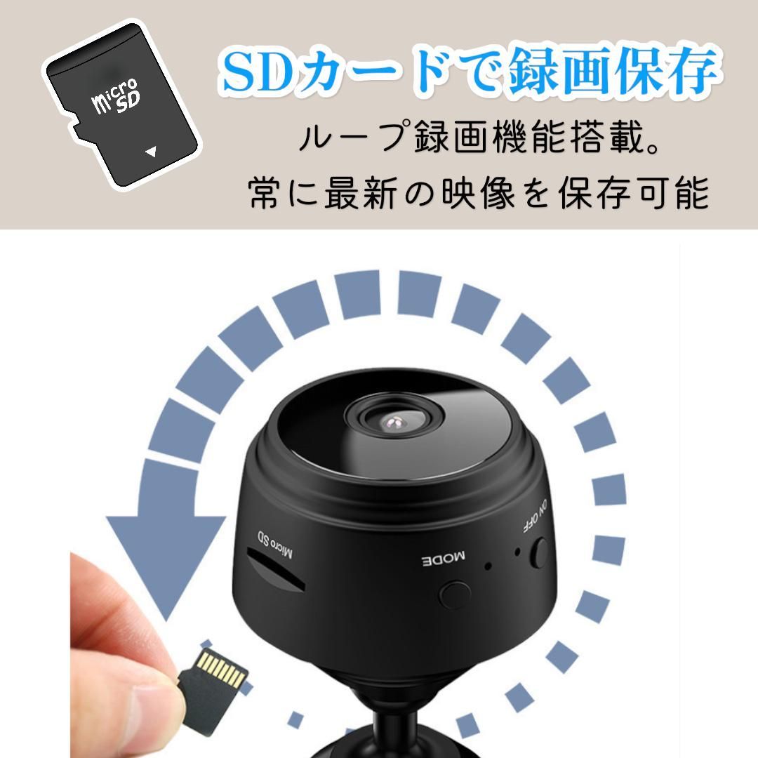 小型カメラ WiFi ホームカメラ 見守りカメラ 防犯 ベビー ペット